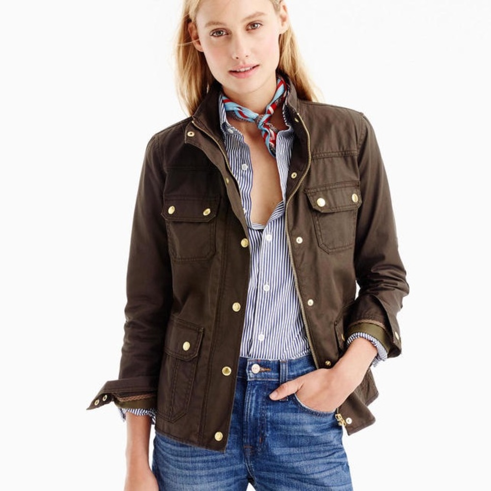 J. Crew The Downtown Field Jacket Mossy Brown - XS P
